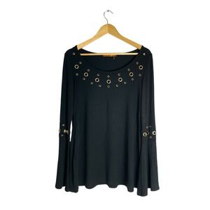 Belldini Bell Sleeved Grommet Top M